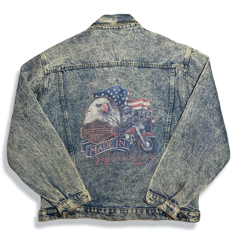 Vintage 90s Harley Davidson Denim Jacket